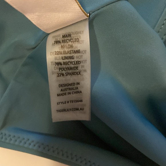 Tigerlily Bathing Suit NWOT Malachite Teal - Picture 5 of 7